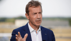 Guillaume Faury, CEO of Airbus SE, at an aerospace industry event