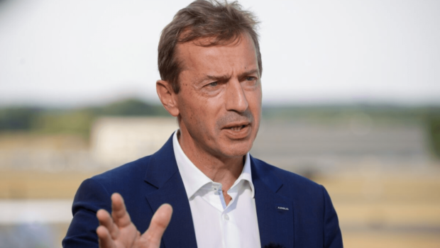 Guillaume Faury, CEO of Airbus SE, at an aerospace industry event